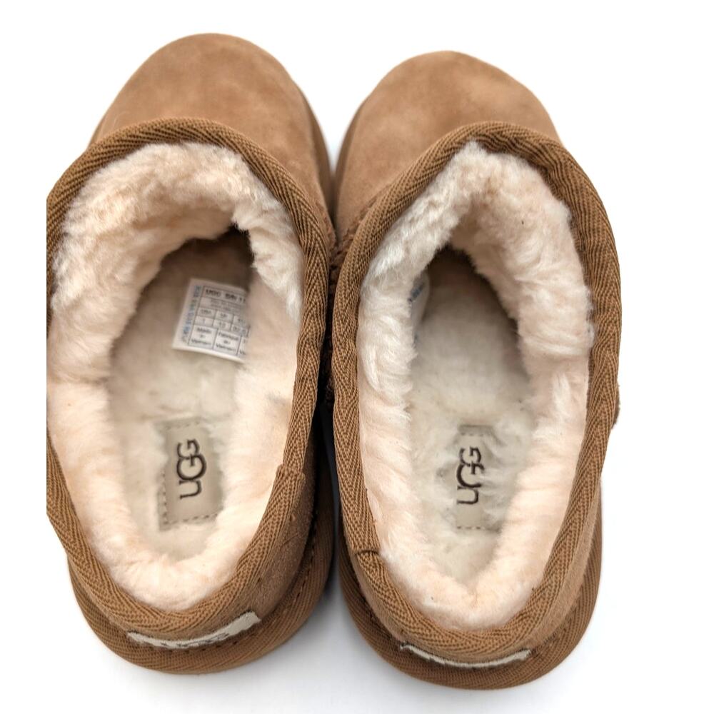 UGG Classic Faux Shearling Slipper Round Toe Unisex Kids Chestnut Sz US1 EU32.5 - Picture 9 of 11